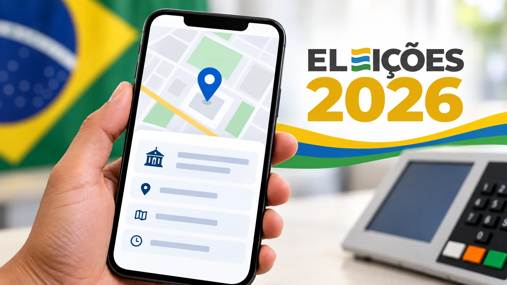 Onde votar nas Eleições 2026: como consultar local, zona e seção pelo celular