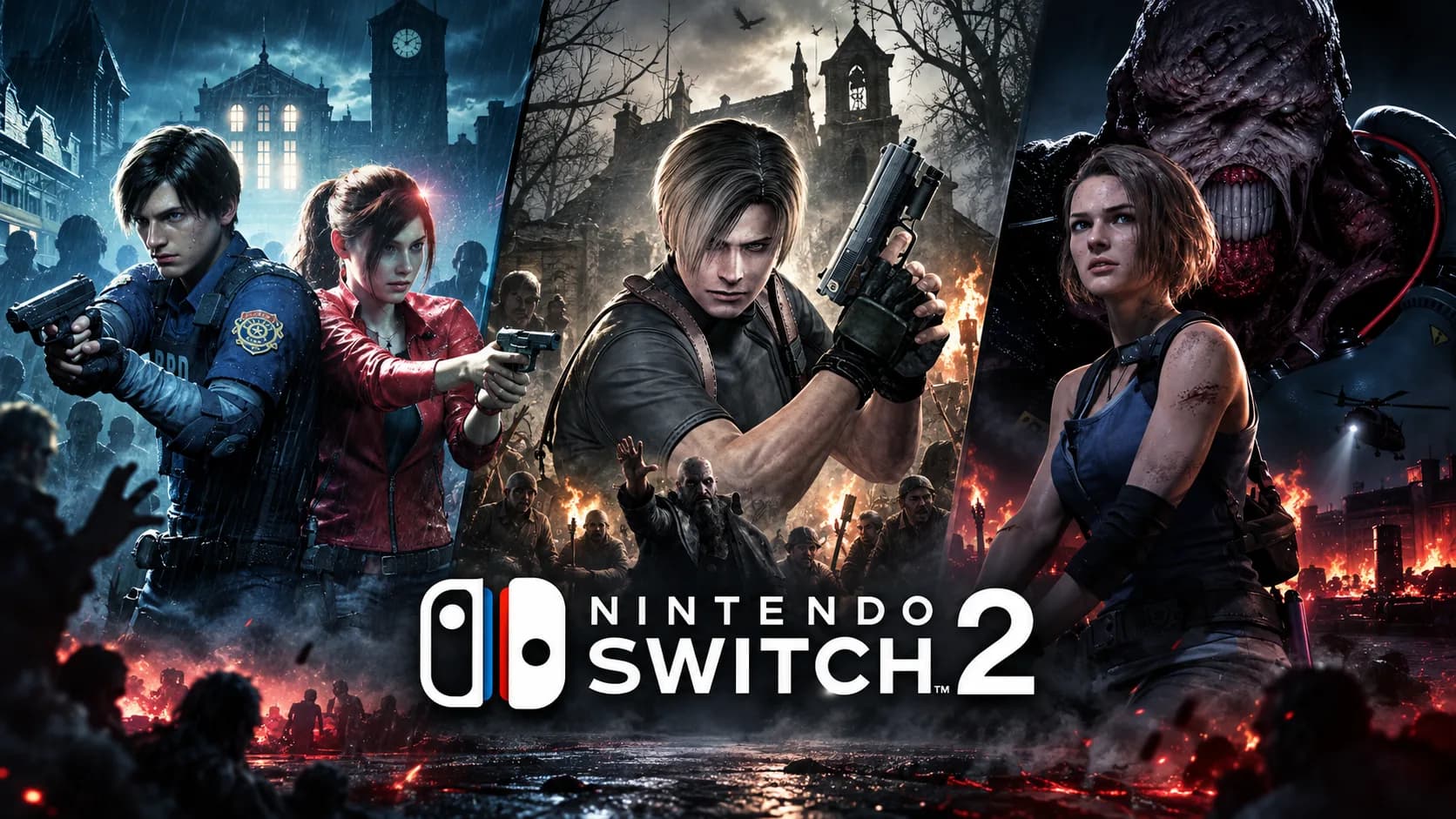 Resident Evil 2, 3 e 4 chegam ao Nintendo Switch 2 em 16/10
